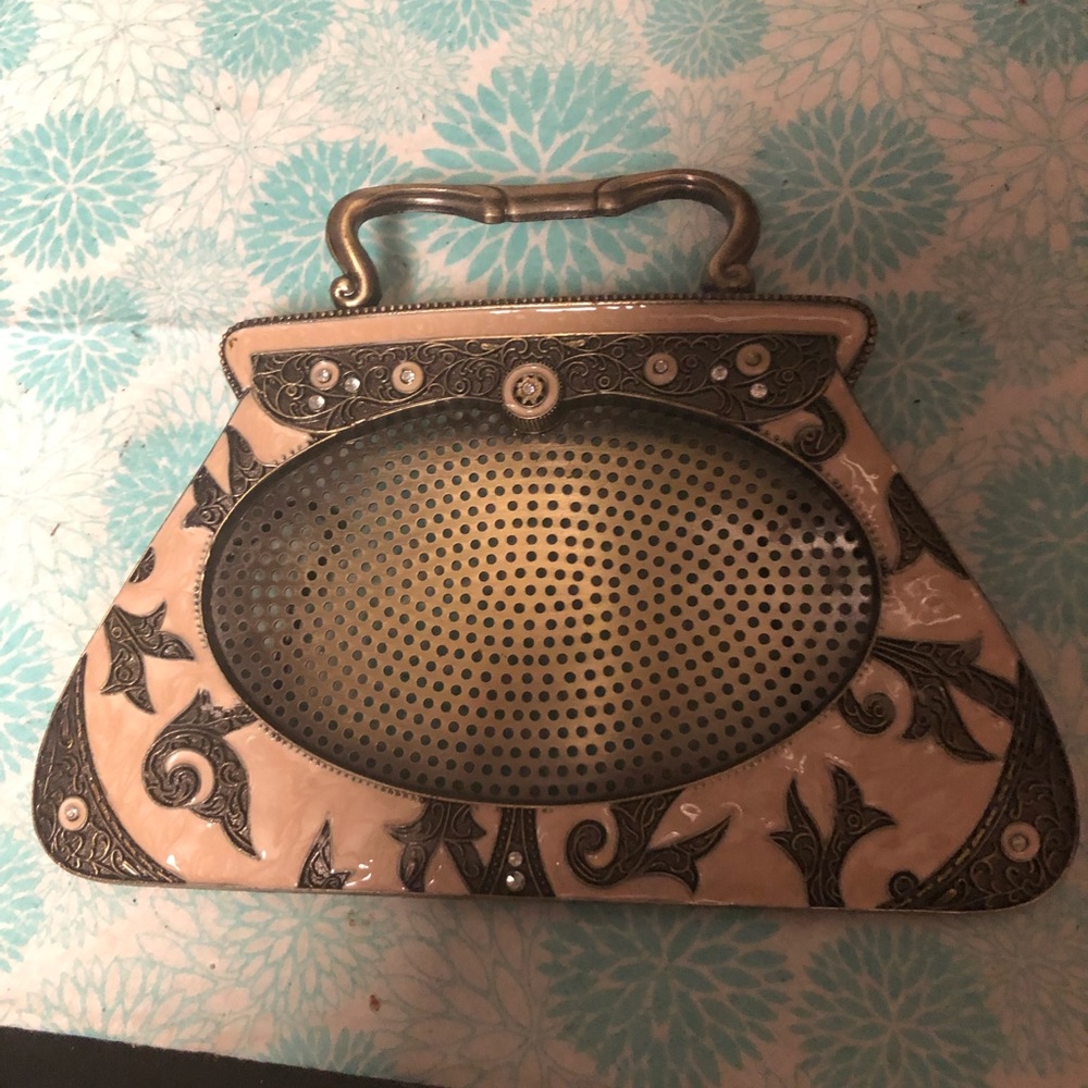 Handle broke off- Cute Enameled Earring Organizer- 534